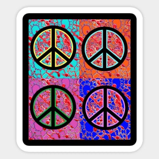 pop art peace sign Sticker